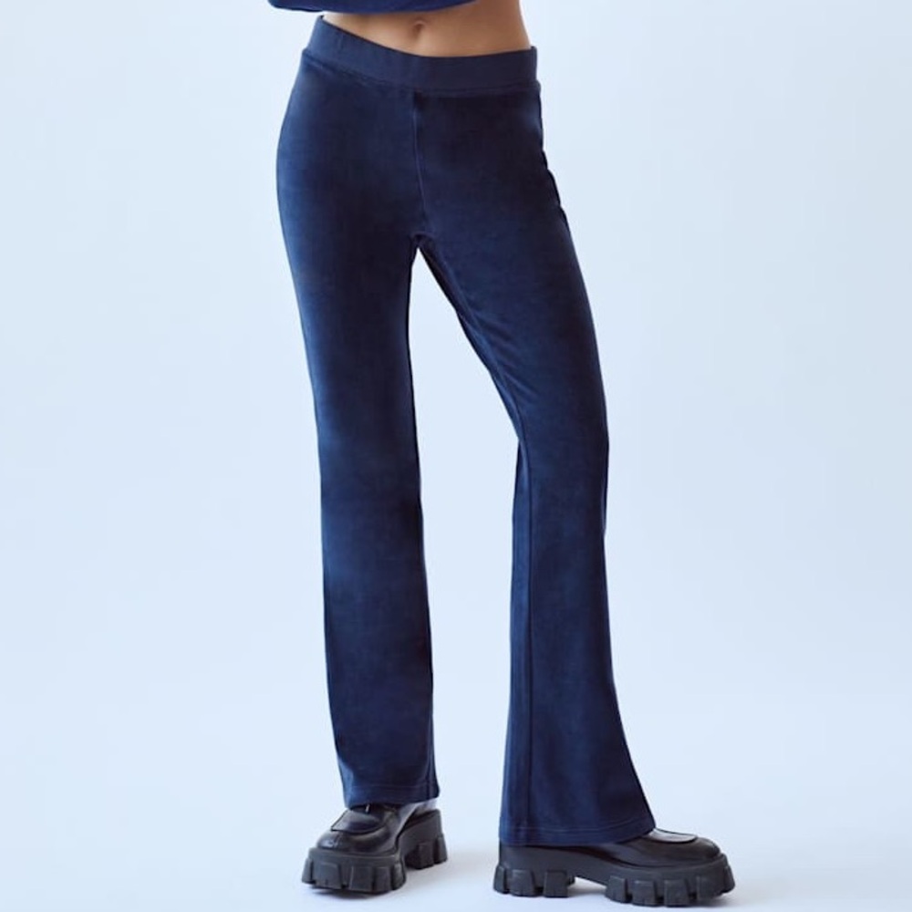 Sunday Best Velour Blue Kierra Pants